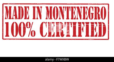 Made in Montenegro one hundred percent certified Stock Vector