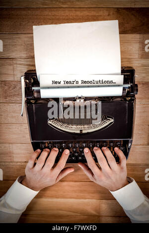 Composite image of new years resolutions Stock Photo