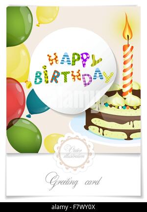 Greeting Card Design, Template Stock Vector