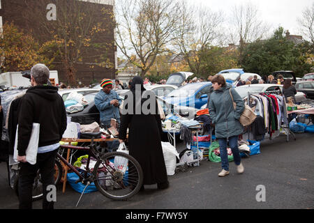 Battersea Car Boot Sale in London UK Stock Photo