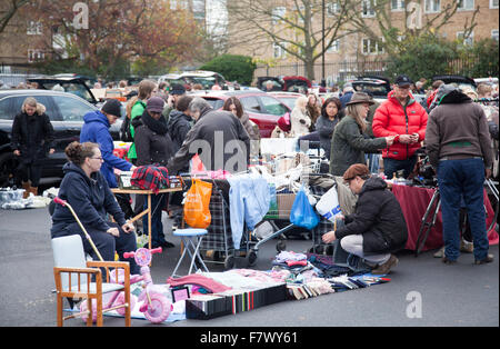 Battersea Car Boot Sale in London UK Stock Photo