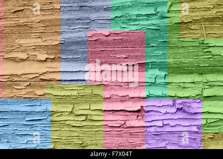 Digitally colored dyes on the wood Stock Photo