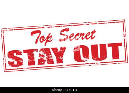 Top secret stay out Stock Vector