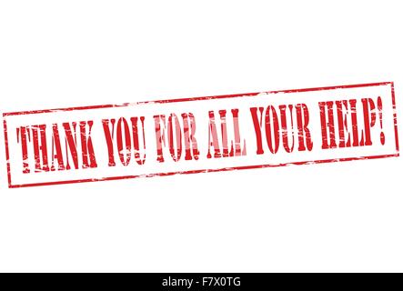 Thank you for all your help Stock Vector