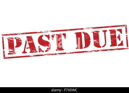 Past due Stock Vector