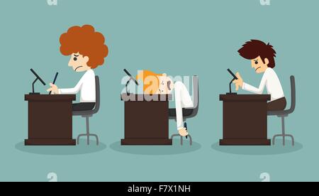 Businessman working time Stock Vector