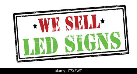 We sell led signs Stock Vector