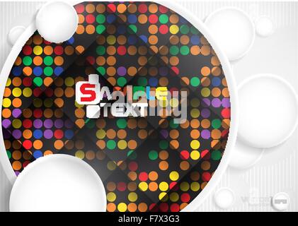 Abstract Background With White Paper Circles Stock Vector