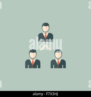 Manager Flat Icon Stock Vector