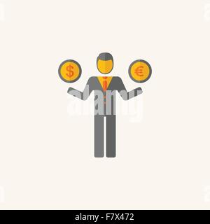 Business Flat Icon Stock Vector