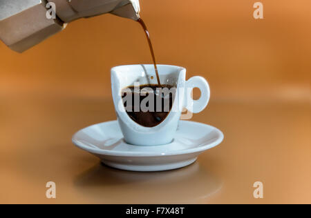 Pouring a cup of coffee Stock Photo