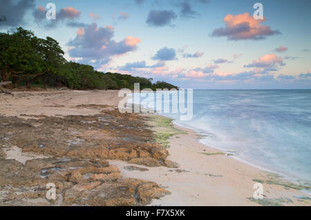 Cuvu Beach at sunset, Cuvu, Viti Levu, Fiji Stock Photo