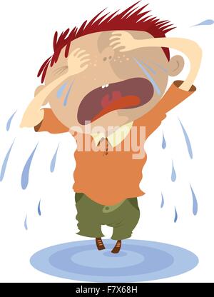 Crying child Stock Vector