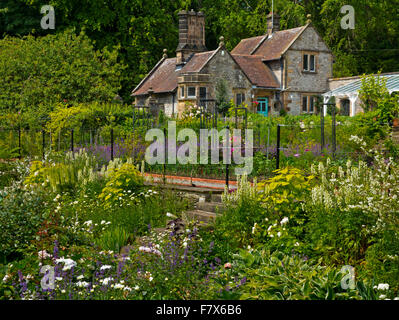 The Kitchen Garden at Thornbridge Hall a country house near Great Longstone Derbyshire Dales Peak District England UK Stock Photo