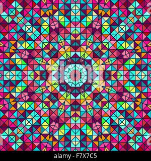 Abstract Colorful Digital Decorative Flower Star Stock Vector