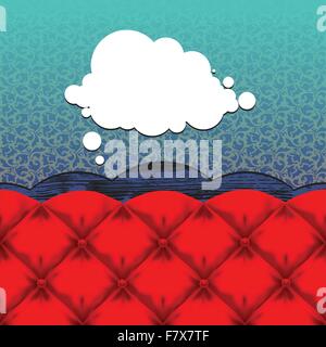 Couch with thought bubble Stock Vector