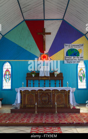 Interior of Sacred Heart Church, Levuka (UNESCO World Heritage Site), Ovalau, Fiji Stock Photo