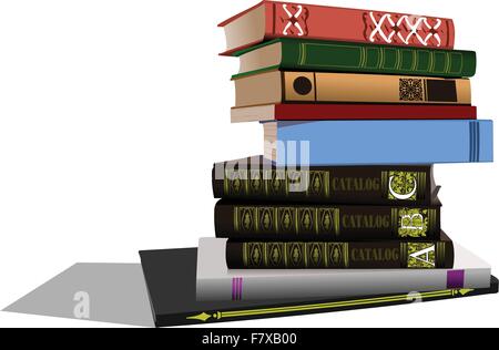 Vector illustration of column books Stock Vector