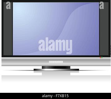 Screen of Plasma or LCD TV set Stock Vector