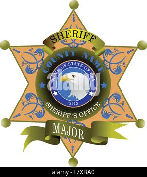 Sheriff's badge on a white background. Vector illustration Stock Vector ...