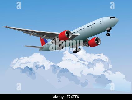 Airplane taking off. Vector illustration Stock Vector Image & Art - Alamy