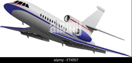 Airplane taking off. Vector illustration for designers Stock Vector