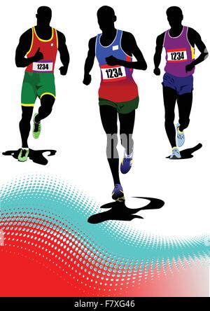 Vector Running Field A vector illustration of Track and Field Running Banner Stock Vector ...