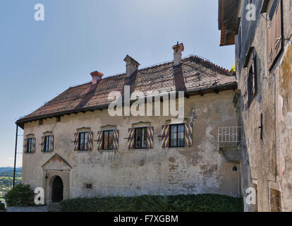 Ancient Bled Castle in Slovenia Stock Photo