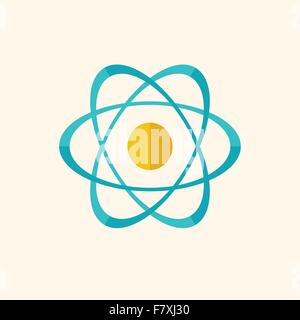 Atom Flat Icon Stock Vector