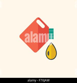 Oil Flat Icon Stock Vector