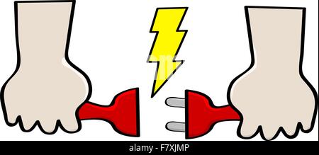 Plugging in Stock Vector