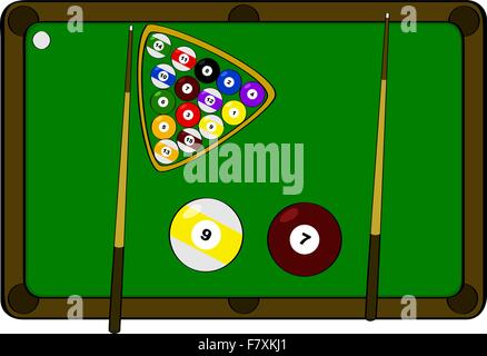 Pool table Stock Vector