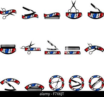 Barber icons Stock Vector