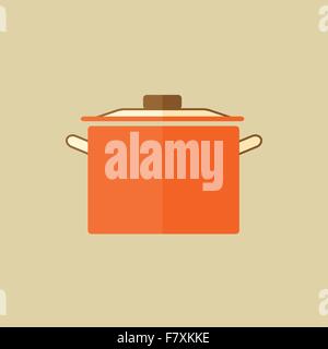 Pan. Food Flat Icon Stock Vector