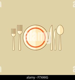 Kitchenware. Food Flat Icon Stock Vector
