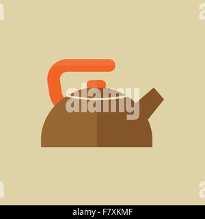 Kettle. Food Flat Icon Stock Vector