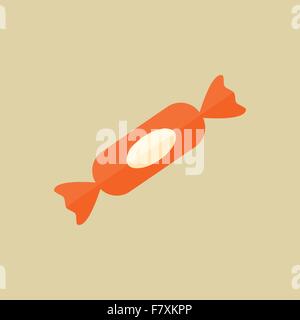 Candy. Food Flat Icon Stock Vector