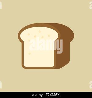 Bread. Food Flat Icon Stock Vector