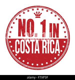 Number one in Costa Rica stamp Stock Vector