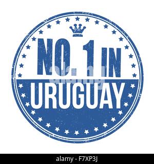 Number one in Uruguay stamp Stock Vector