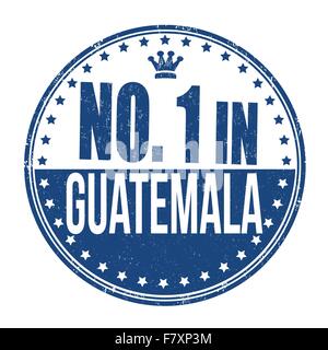 Number one in Guatemala stamp Stock Vector