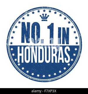 Number one in Honduras stamp Stock Vector