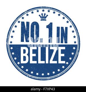 Number one in Belize stamp Stock Vector