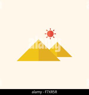 Attraction. Travel Flat Icon Stock Vector
