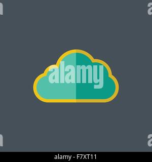 Cloud Flat Icon Stock Vector
