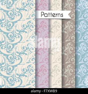 Seamless patterns set Stock Vector
