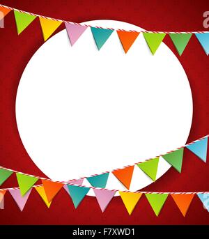 Bunting party color flags Stock Vector