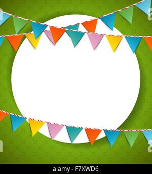 Bunting party color flags Stock Vector