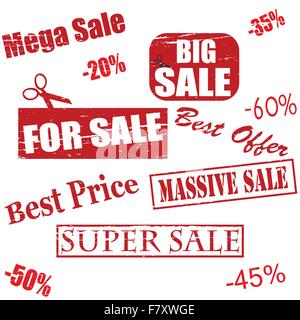 Set of stamps Stock Vector