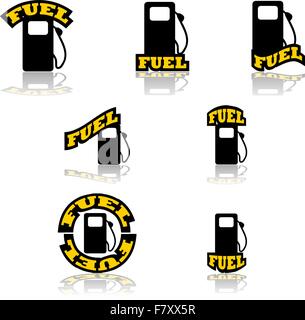 Fuel icons Stock Vector
